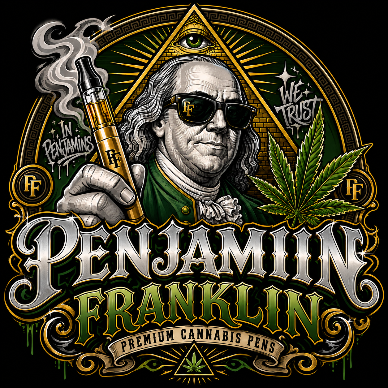Penjamin Franklin premium cannabis pens logo
